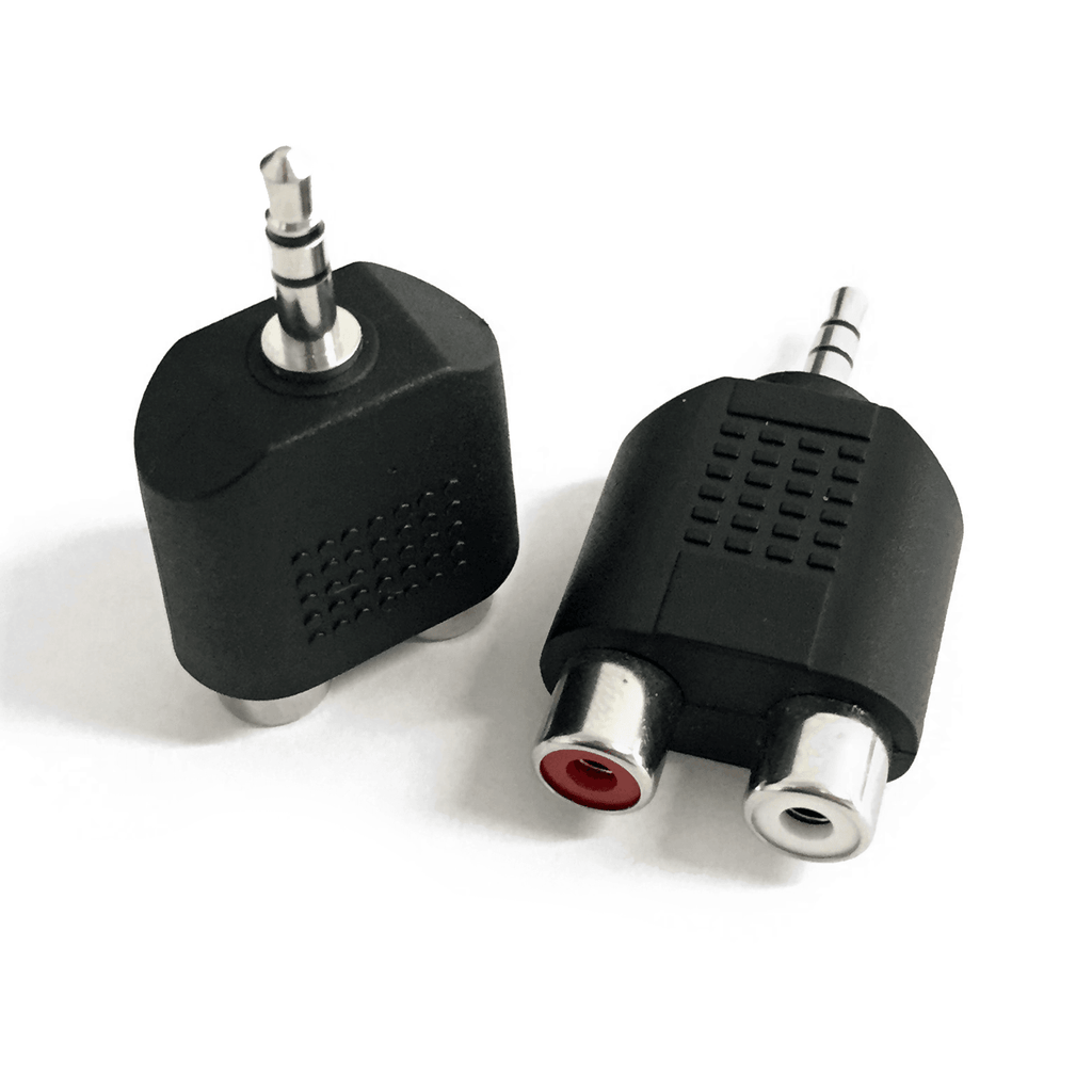 Audioadapter - Y-Adapter - 3,5 mm Klinkenstecker - 2 x Cinch-Buchse-Ersatzteile-Sennheiser-heargood.de